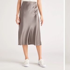 Quince Washable Silk Skirt Gray (S)